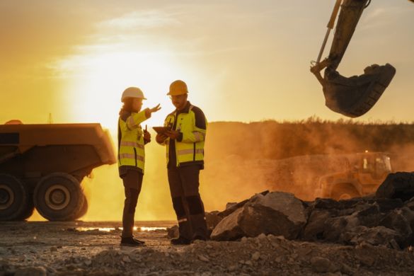 workers on a construction site